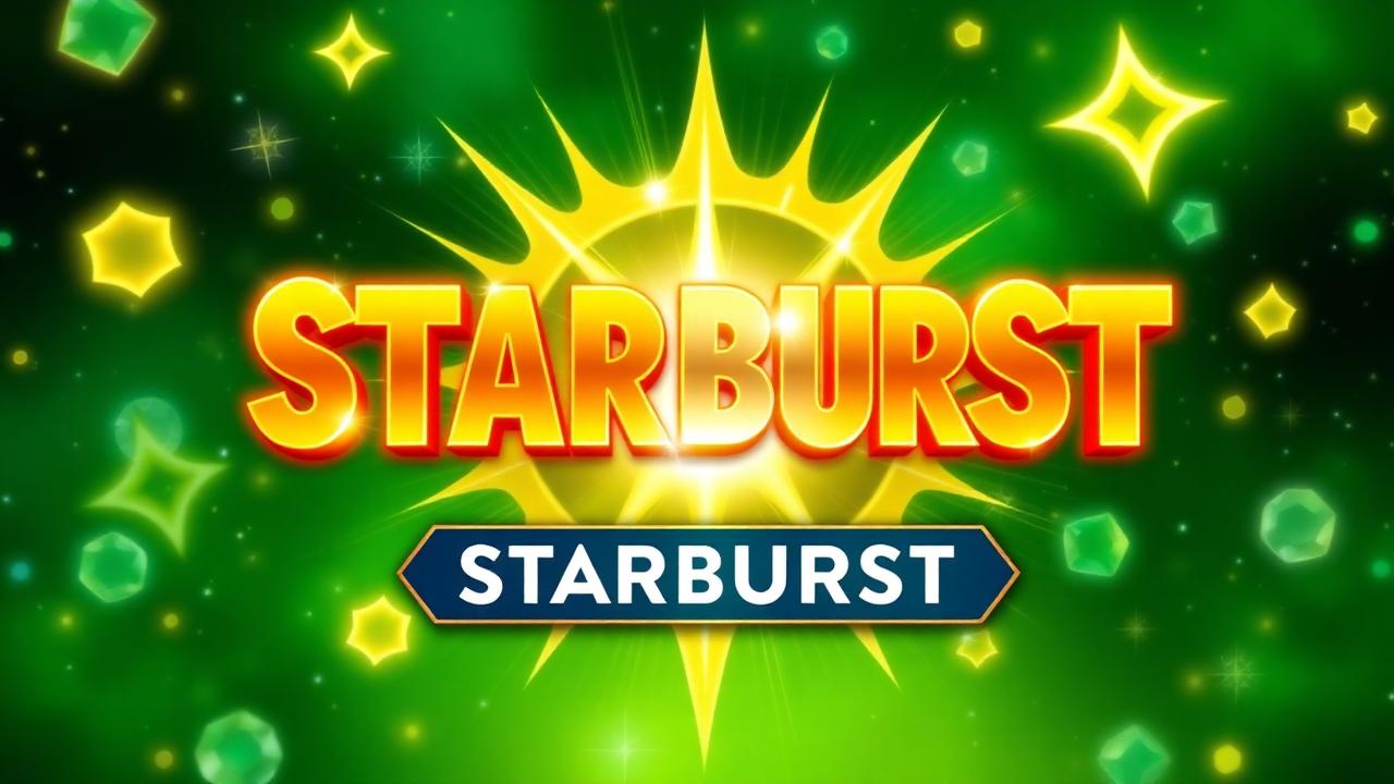 Starburst NetEnt slot with glowing gem symbols