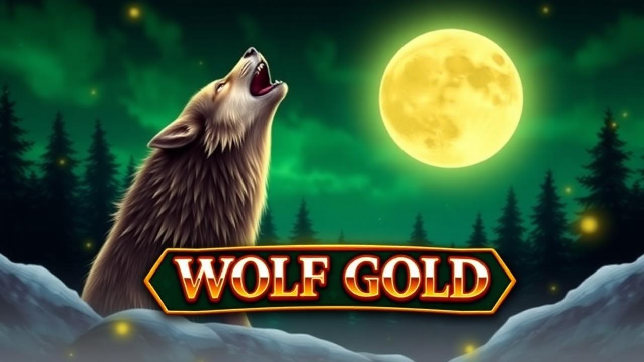 Wolf Gold slot with wolves and desert landscape